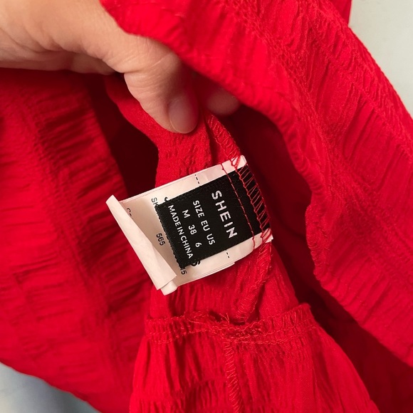 Red Ruffle Sleeve Dress - Picture 8 of 8